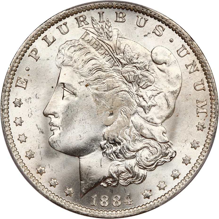 image for: 1884-O $1 PCGS MS64 (VAM-25 Date in Denticles)