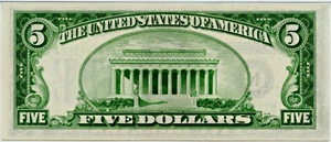 image for: FR. 1956Km 1934 Dark Green Seal $5 Federal Reserve Note Dallas PMG Gem Unc 65EPQ