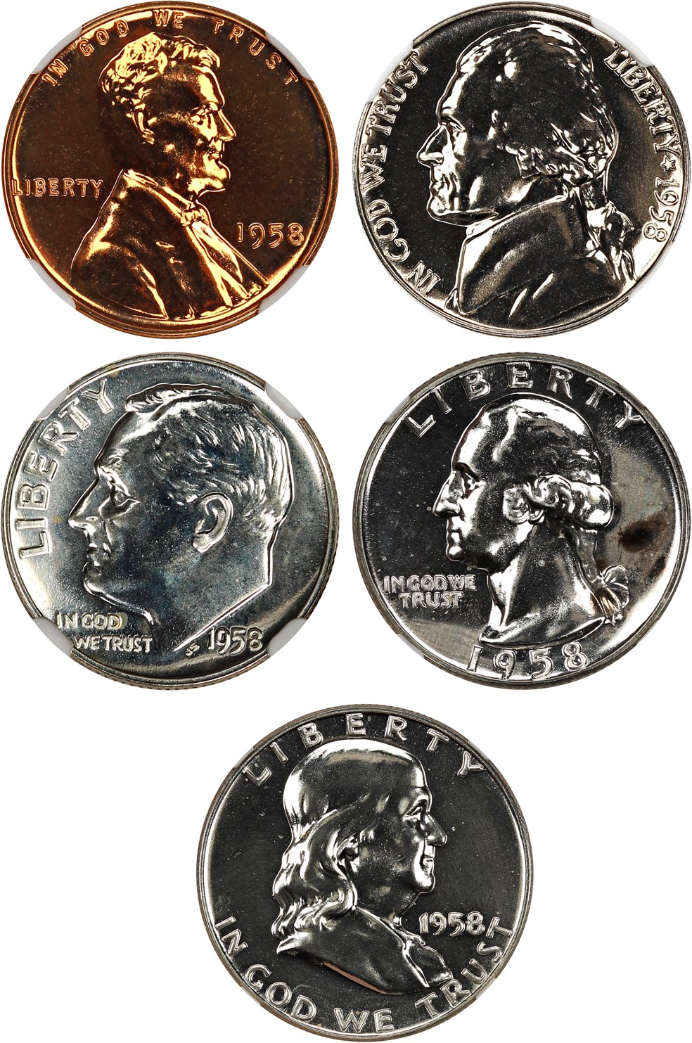 image for: 1958 Proof Set NGC Proof 65-67