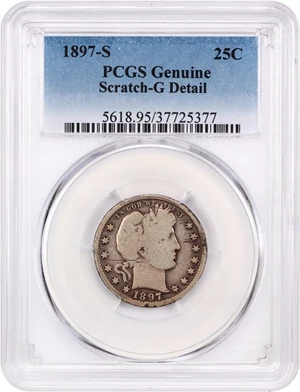 image for: 1897-S 25c PCGS Good Details (Scratch)