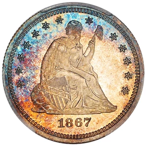 image for: 1867 25c PCGS/CAC Proof 66 CAM