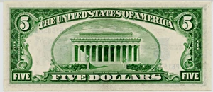 image for: FR. 1653 Wide 1934C $5 Silver Certificate PMG Gem Unc 65 EPQ