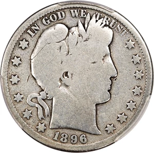 image for: 1896-S 50c PCGS AG Details (Cleaned)