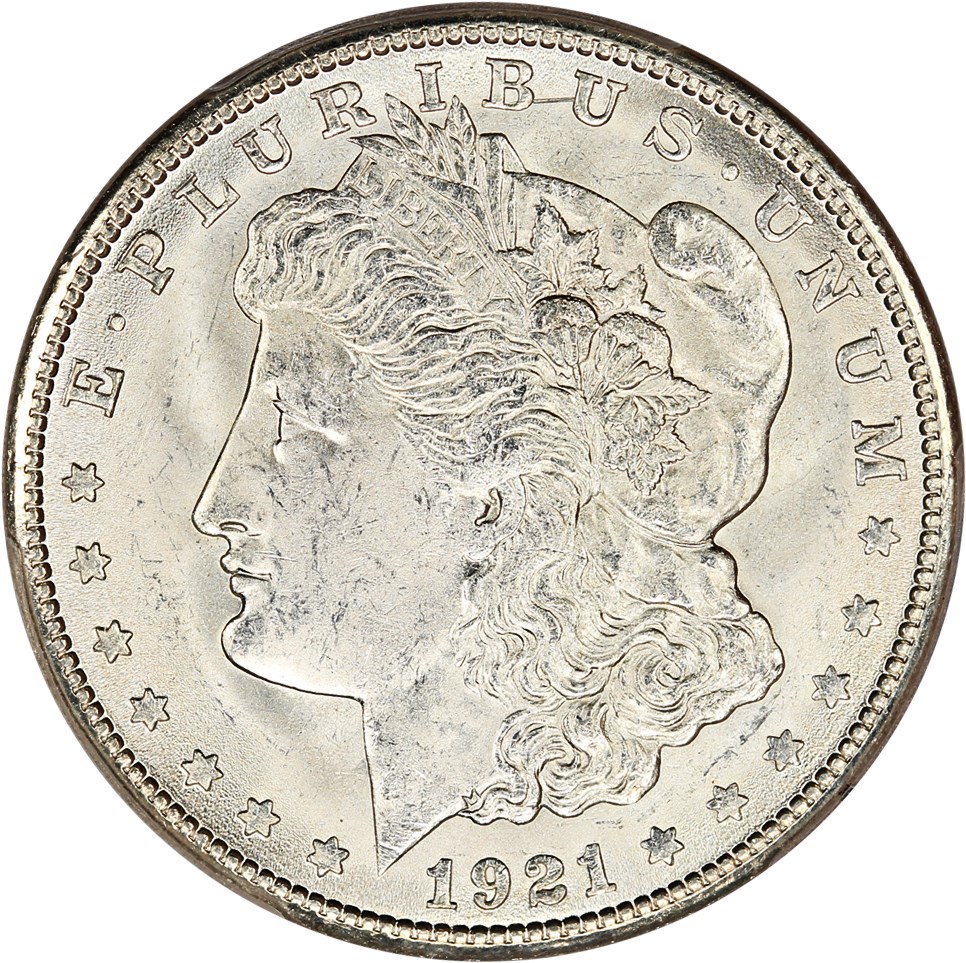 image for: 1921-S $1 PCGS MS64+ (VAM-1A, BU Scratch)