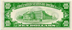 image for: FR. 2005J 1934 Dark Green Seal $10 Federal Reserve Note PCGS Very Choice New 64PPQ