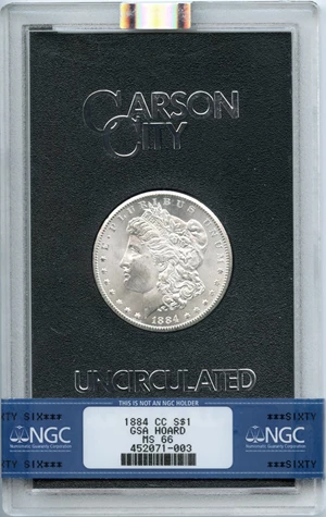 image for: 1884-CC $1 NGC/GSA MS66 ex: GSA Hoard