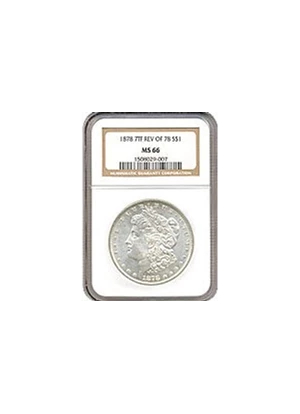 image for: 1878 7TF $1 Rev.'78 NGC MS66