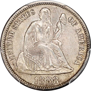 image for: 1888-S 10c PCGS MS62