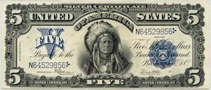 image for: FR. 281 1899 $5 Silver Certificate PMG Very Fine 35 EPQ