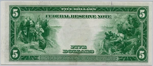 image for: FR. 871 1914 Blue Seal $5 Federal Reserve Note Chicago PMG Choice Unc 64 EPQ