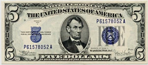 image for: FR. 1653 Wide 1934C $5 Silver Certificate PMG Gem Unc 65 EPQ