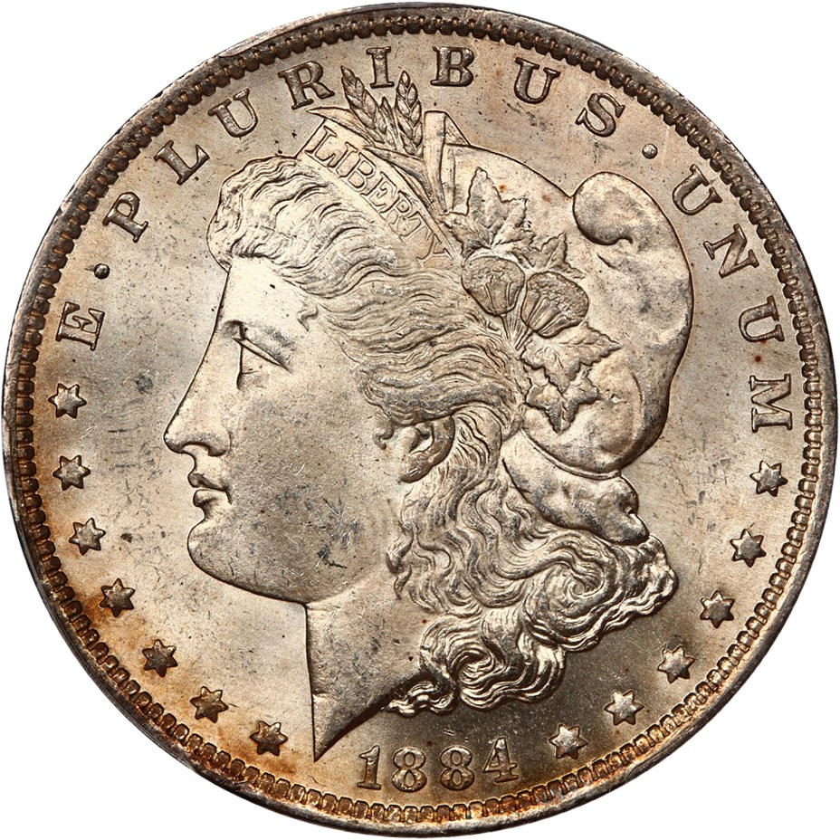 image for: 1884-O $1 PCGS MS64 (VAM-10, O/O)