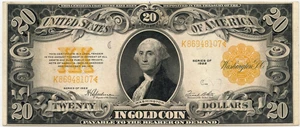 image for: FR. 1187 1922 $20 Gold Certificate PCGS Extremely Fine 40