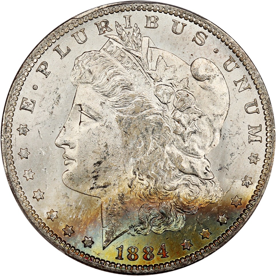 image for: 1884-O $1 PCGS MS63 (VAM-25 Date in Denticles)