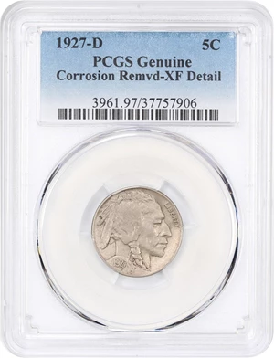 image for: 1927-D 5c PCGS XF Details (Corrosion Removed)