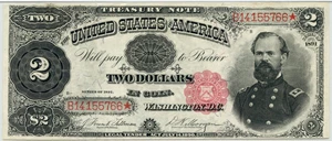 image for: FR. 357 1891 $2 Treasury Note PMG Very Fine 30 (Tear Repairs)