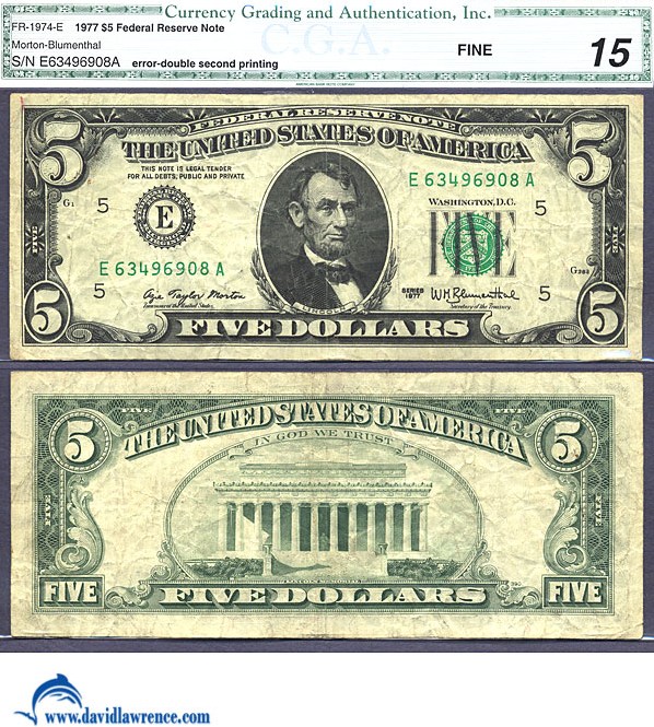 1977 $5 (Fr. 1974E)
