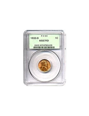 image for: 1933-D 1c PCGS MS67 RD