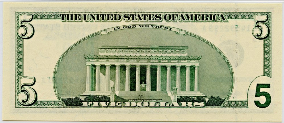 image for: FR. 1986E 1999 Federal Reserve Note Richmond $5 PMG Gem Unc 65EPQ