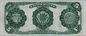 image for: FR. 363 1891 $5 Treasury Note PMG Very Fine 30