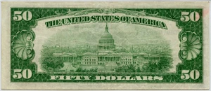 image for: FR. 1880B 1929 $50 Federal Reserve Bank Note New York PMG Very Fine 30