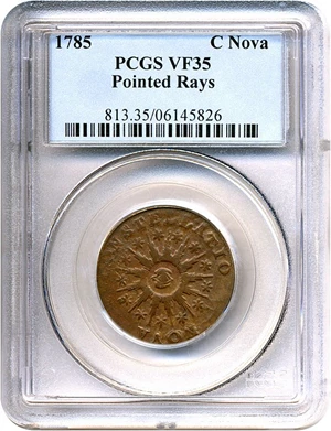 image for: 1785 Nova Constellatio 'Pointed Rays' PCGS VF35