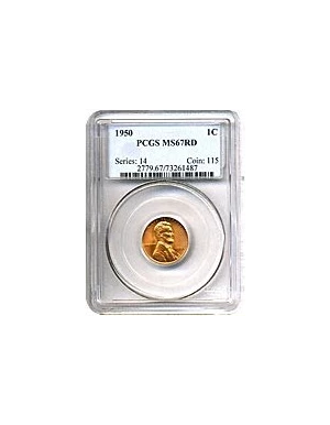 image for: 1950 1c PCGS MS67 RD