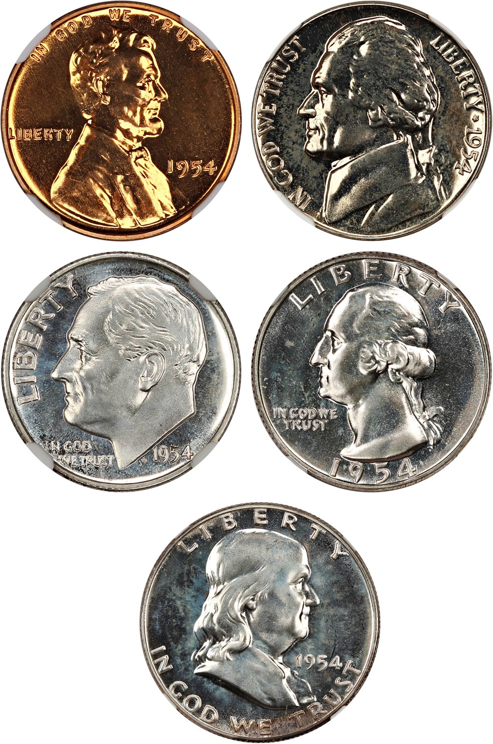 image for: 1954 Proof Set NGC Proof 66-67