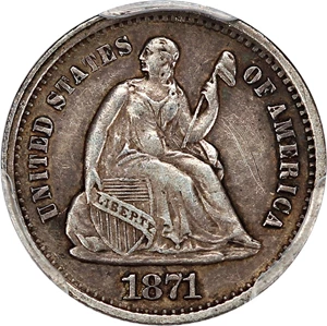 image for: 1871-S H10c PCGS XF40