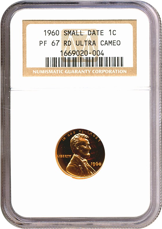 image for: 1960 1c Small Date NGC Proof 67 RD UCameo