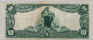 image for: FR. 627 1902 3rd Charter Period 3rd Issue Plain Back $10 Burlington, VT PMG Very Fine 30 (Tears)