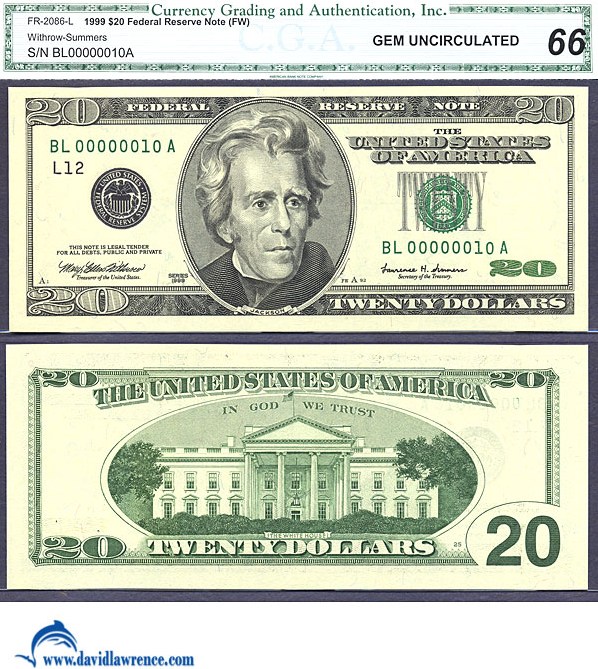 1999 $20 (Fr. 2086L)
