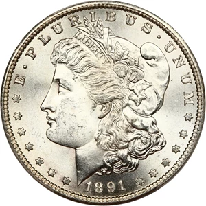 image for: 1891-S $1 PCGS MS66 (VAM-3, Doubled Stars)