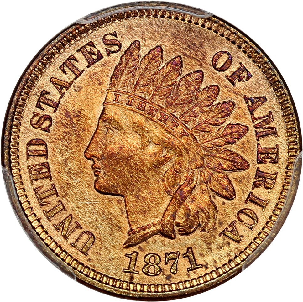 image for: 1871 1c PCGS MS64 RD