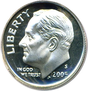 image for: 2005-S 10c PCGS Proof 69 DCameo