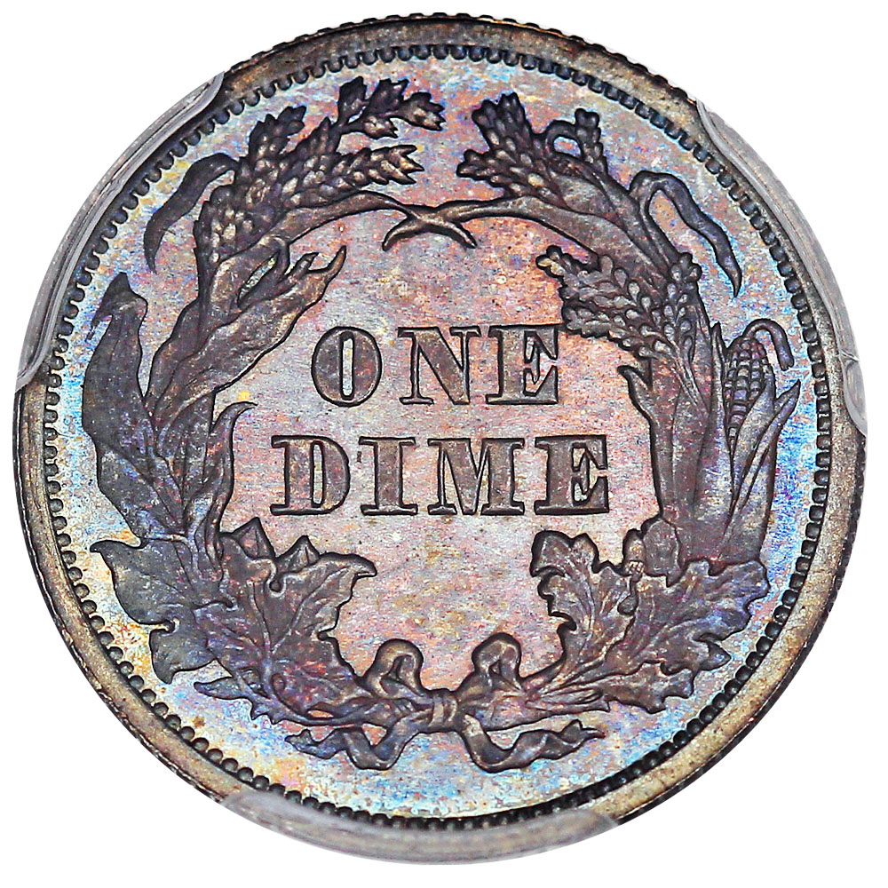 image for: 1865 10c PCGS/CAC Proof 65