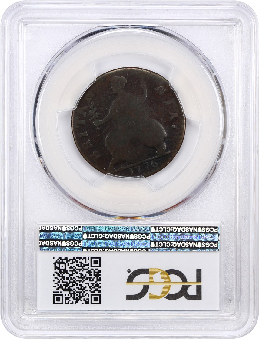 image for: 1776 Machins Mills Halfpenny PCGS Good-04
