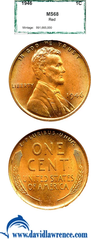 image for: 1946 1c PCI MS68 RD