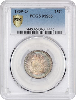 image for: 1859-O 25c PCGS MS65