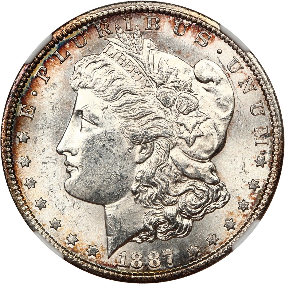image for: 1887-S $1 NGC MS62 (VAM-4, Doubled Date)