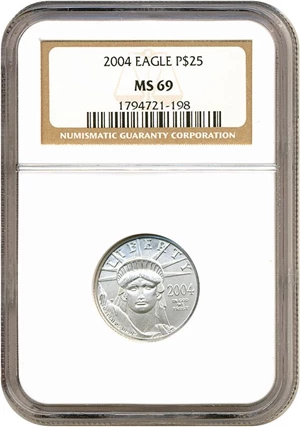 image for: 2004 $25 Platinum Eagle NGC MS69