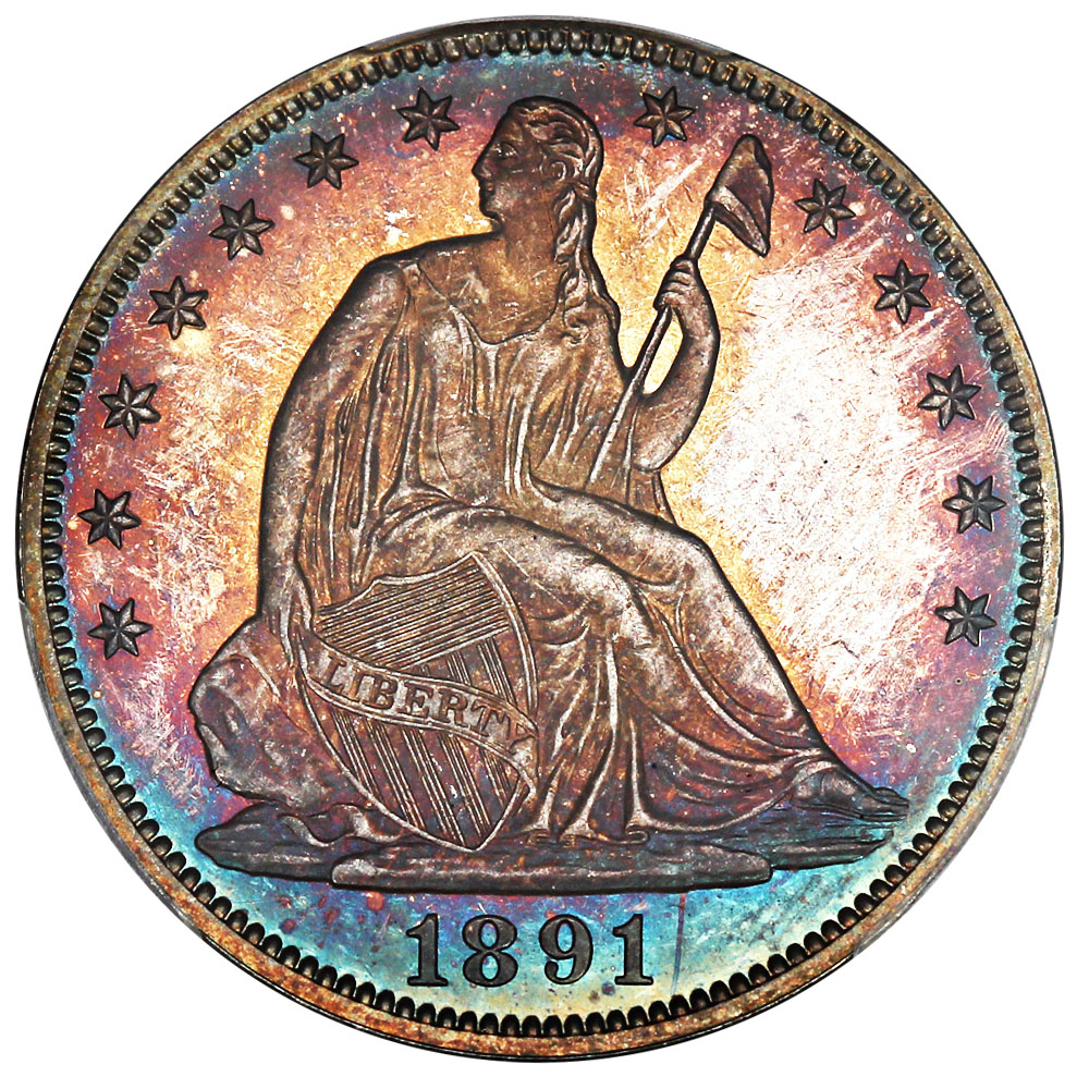 image for: 1891 50c PCGS/CAC Proof 66