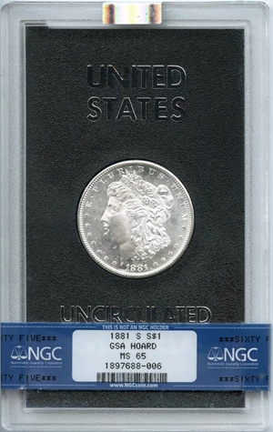 image for: 1881-S $1 NGC/GSA MS65