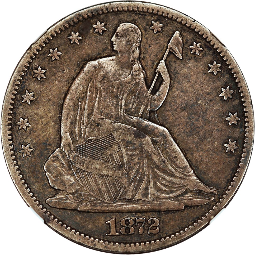 image for: 1872-S 50c NGC VF25