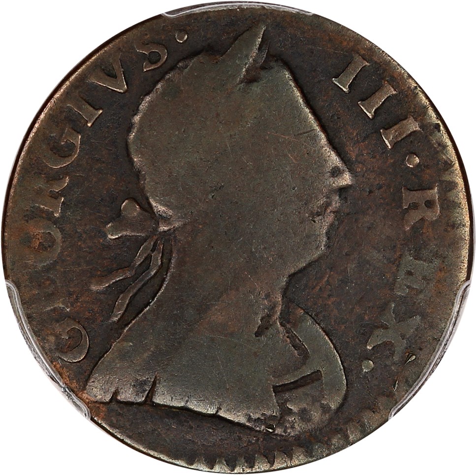 image for: 1776 Machins Mills Halfpenny PCGS Good-04