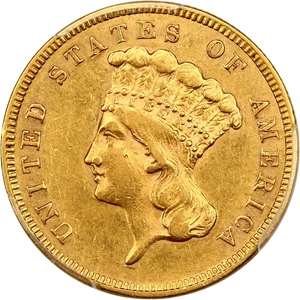 image for: 1860 $3 PCGS AU53