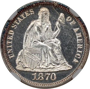 image for: 1870 10c NGC Proof 66 CAM