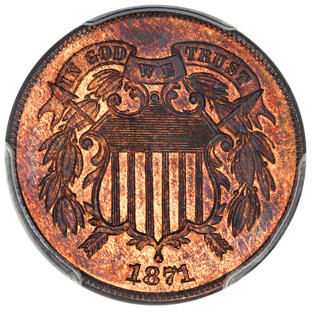 image for: 1871 2c PCGS Proof 65 RB