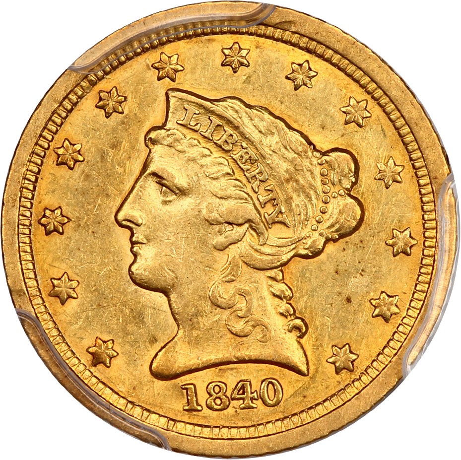 image for: 1840-C $2 1/2 PCGS/CAC AU50