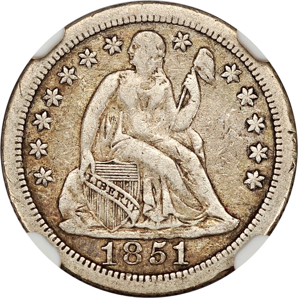 image for: 1851-O 10c NGC F12